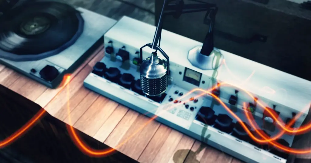 Orange patch cables looped across a studio patchbay